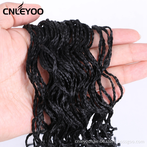 Curly ZiZi Box Braid Crochet Hair Color White 28 Inch Small Box Braids Crochet For Fashion